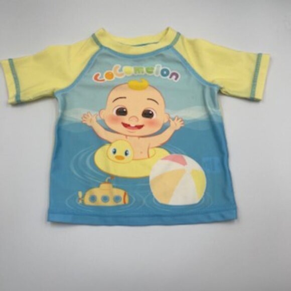 Coco Melon 2 Piece Swim Suit And Rash Guard Boys Size 12 Months - Picture 4 of 8